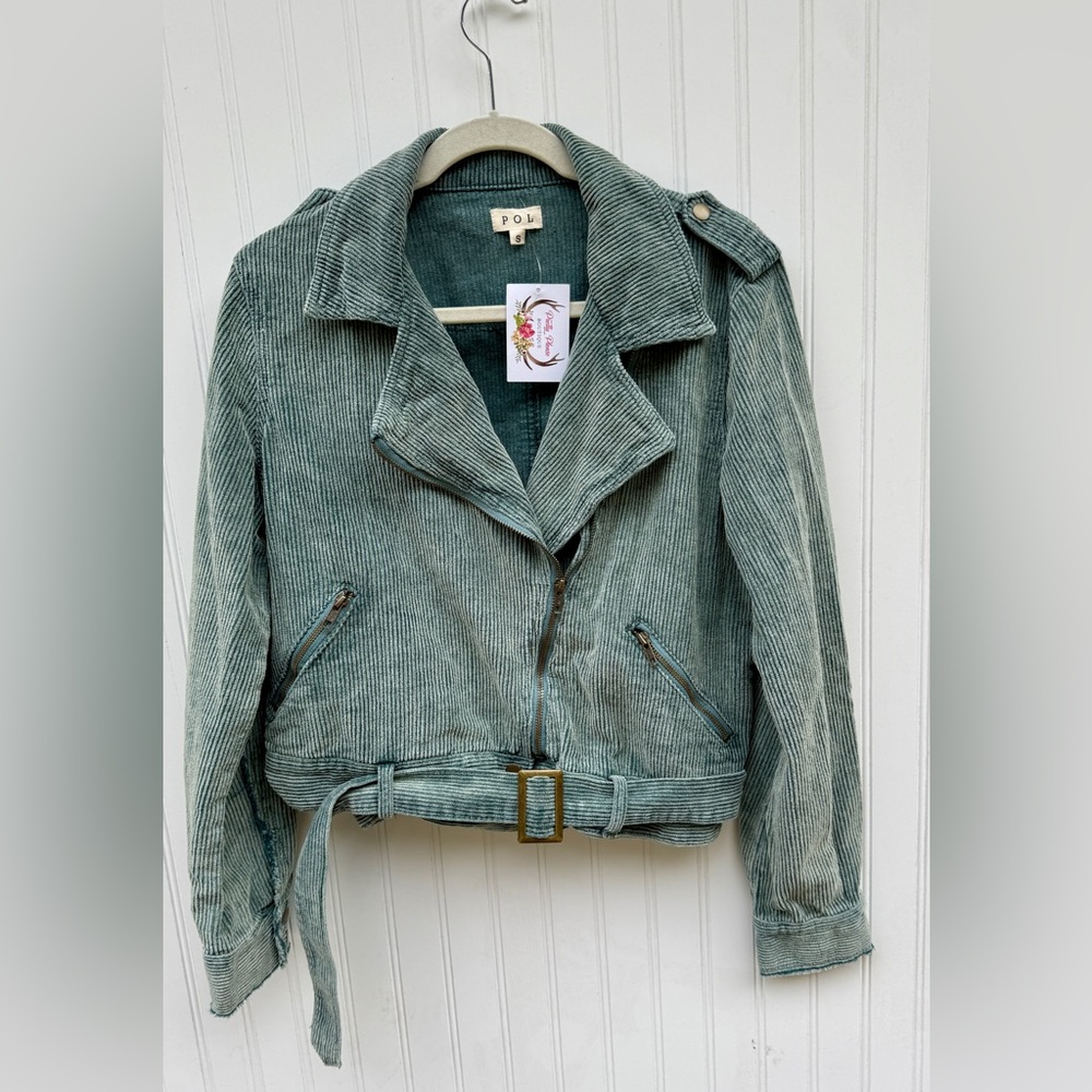 POL Corduroy Moto Style Jacket‎ Festival Boho Moto